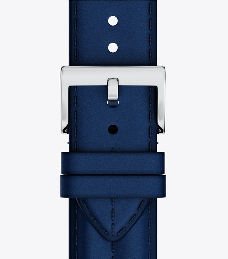 Tory Burch diseñador relojes inteligentes Correa Kira para Apple Watch® en Navy reversible plegable