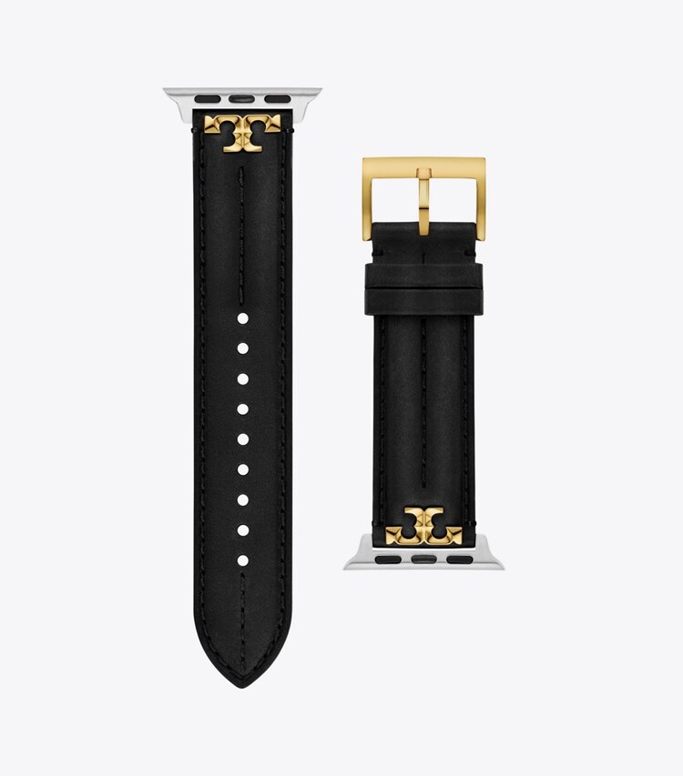 Tory Burch diseñador relojes inteligentes Correa Kira para Apple Watch® en BLACK lateral