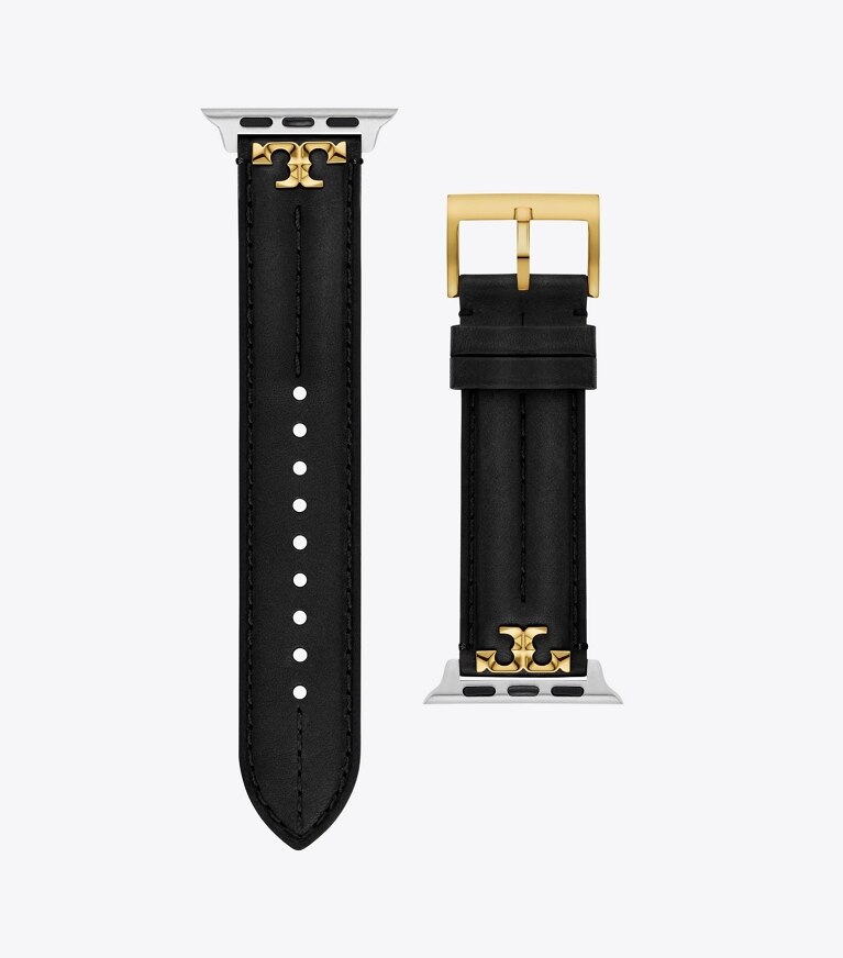 Tory Burch diseñador relojes inteligentes Correa Kira para Apple Watch® en BLACK lateral