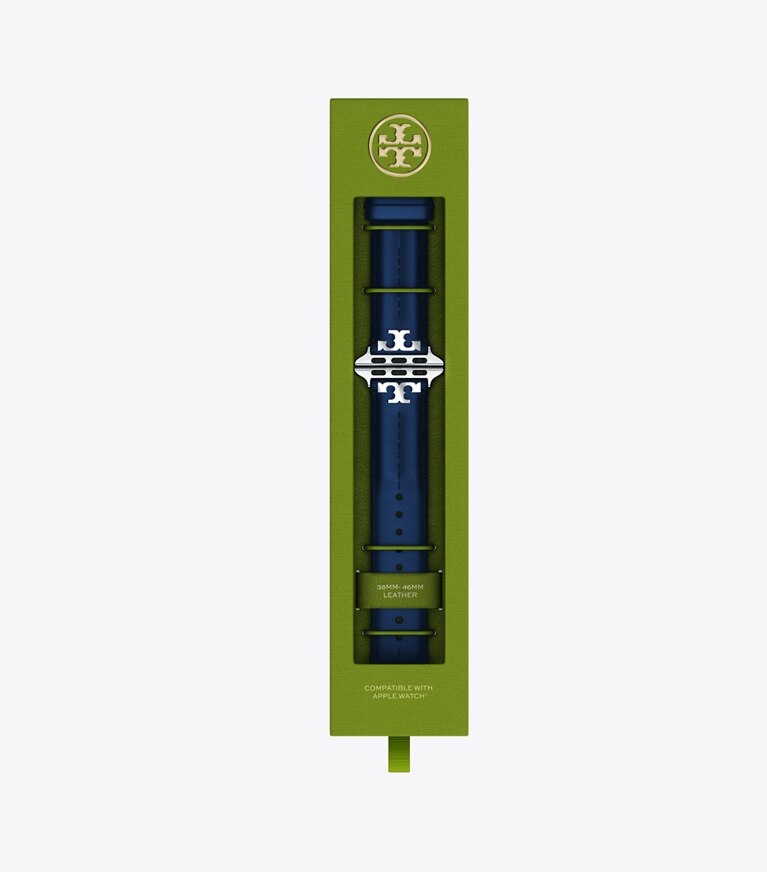 Tory Burch diseñador relojes inteligentes Correa Kira para Apple Watch® en Navy caja de relojes