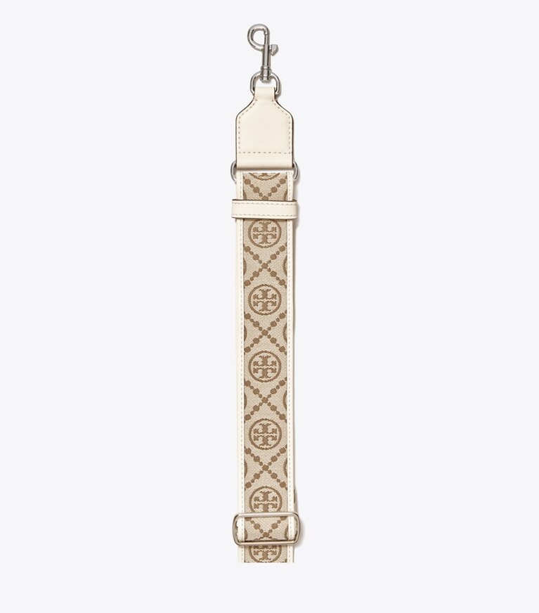 Tory Burch diseñador carteras Correa Miller con monograma en T en Hazelnut detalle