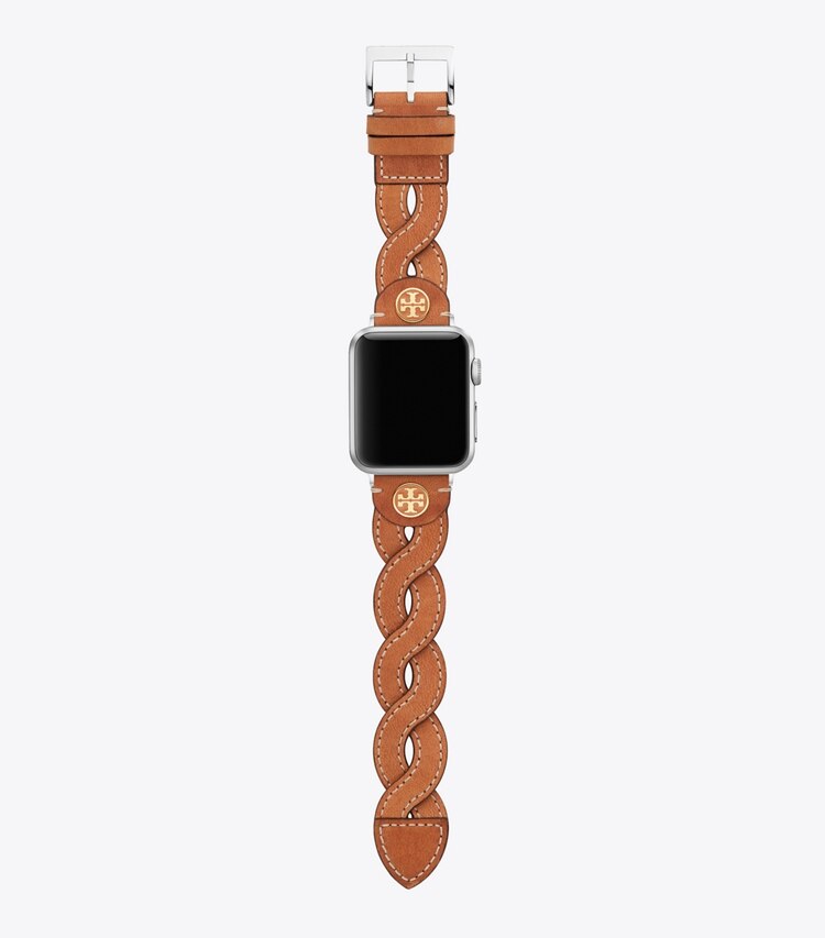 Tory Burch diseñador relojes inteligentes Correa Miller trenzada para Apple Watch® en CAMELLO frente