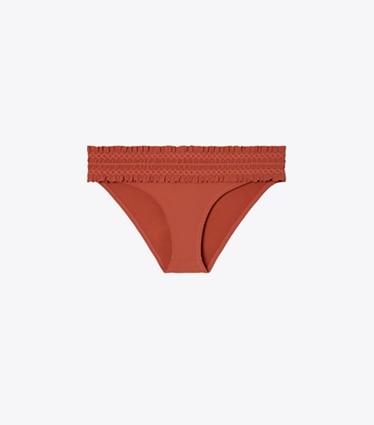 Tory Burch designer two pieces Costa Bikini Bottom in Ashberry front