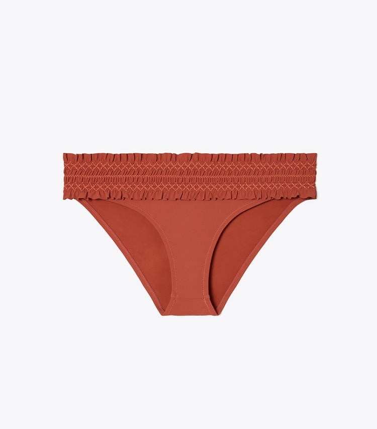 Tory Burch designer two pieces Costa Bikini Bottom in Ashberry front