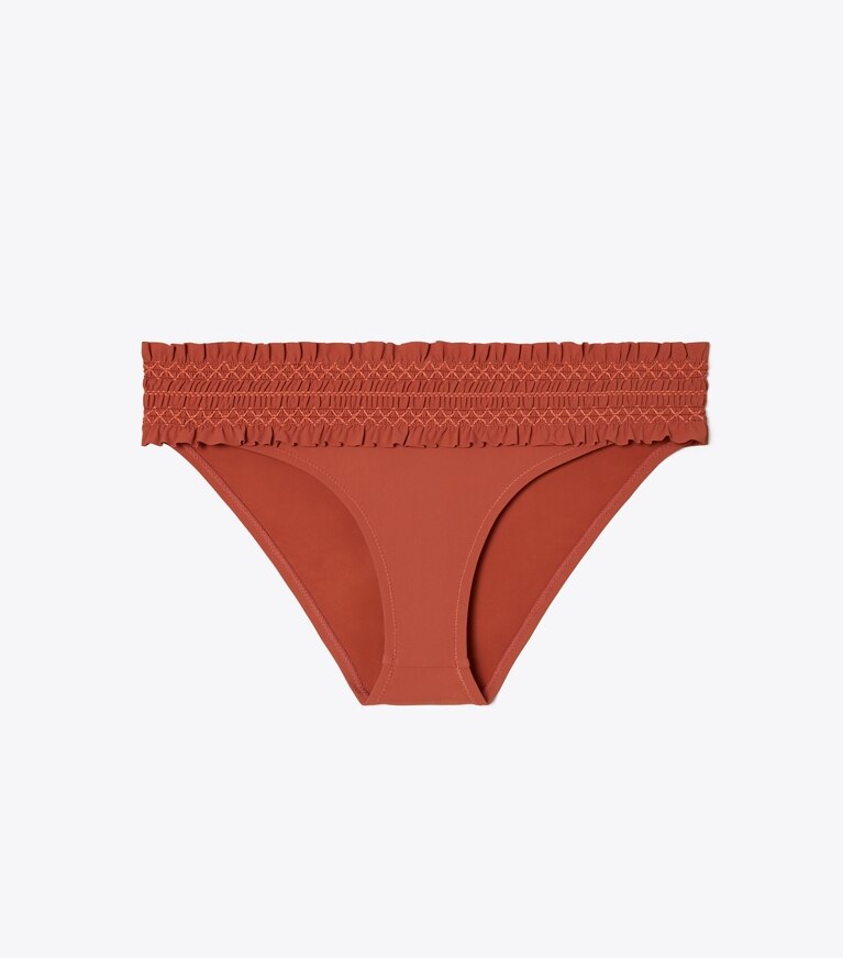Tory Burch designer two pieces Costa Bikini Bottom in Ashberry front