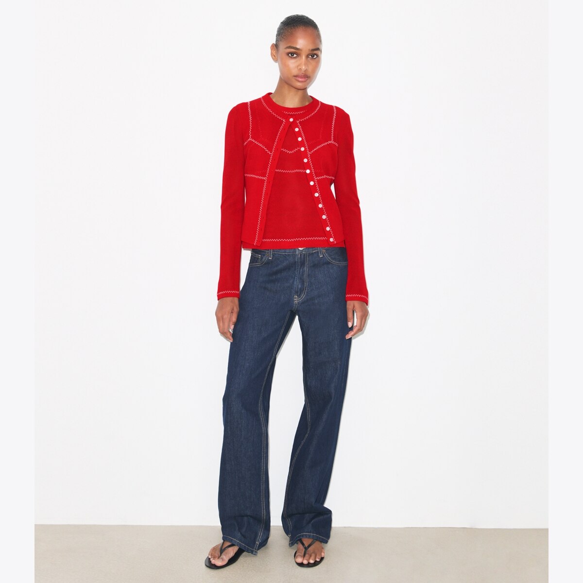 cotton-and-nylon-mesh-cardigan