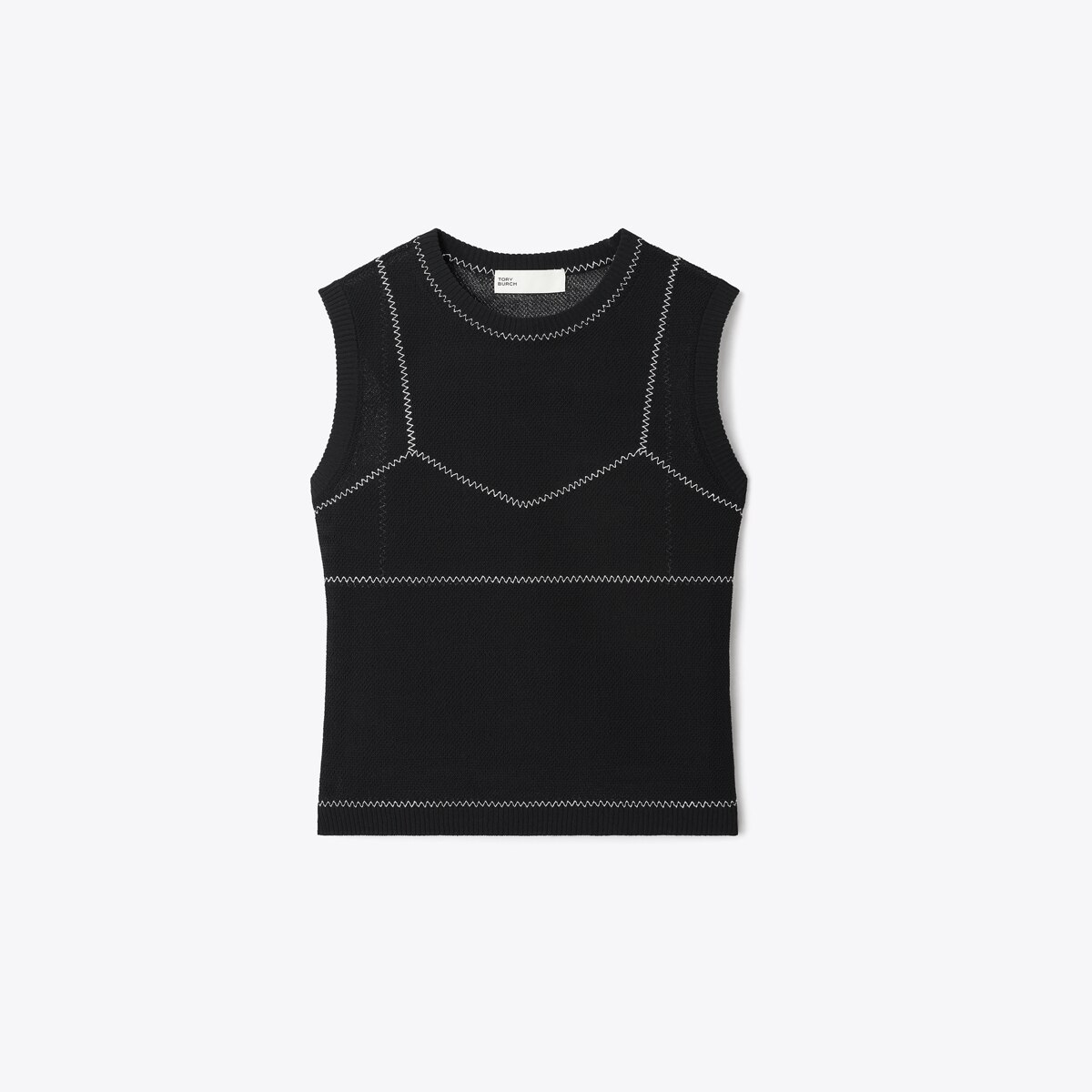 TORY BURCH フロントノットドレス cotton-and-nylon-mesh-top-