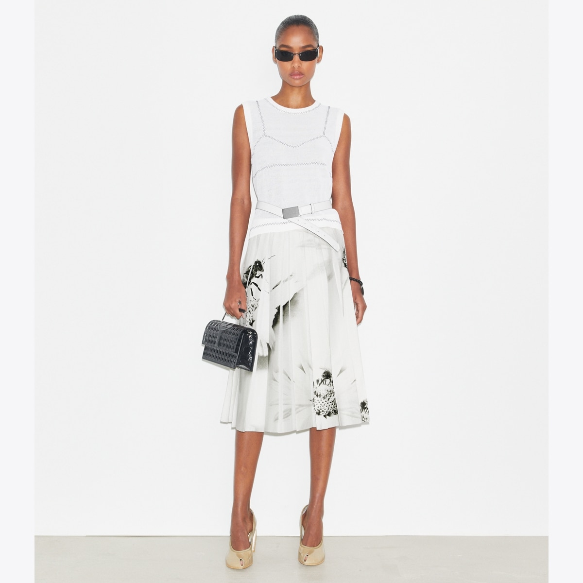 Cotton And Nylon Mesh Top: Women's Designer Jackets | Tory Burch