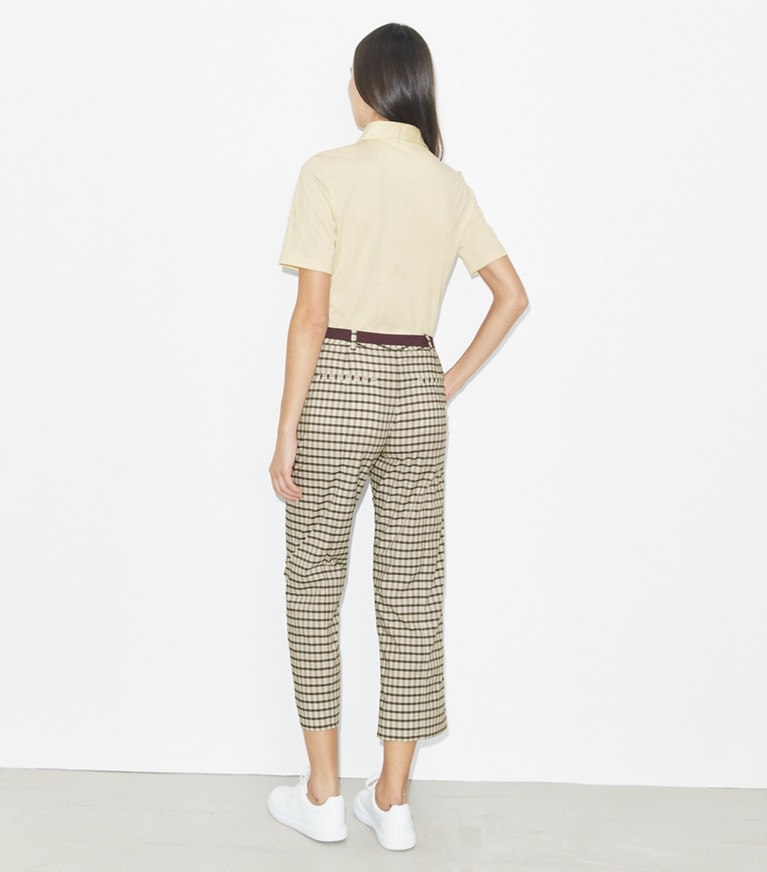 Tory Burch designer tops Cotton Birdie Polo in Sesame front