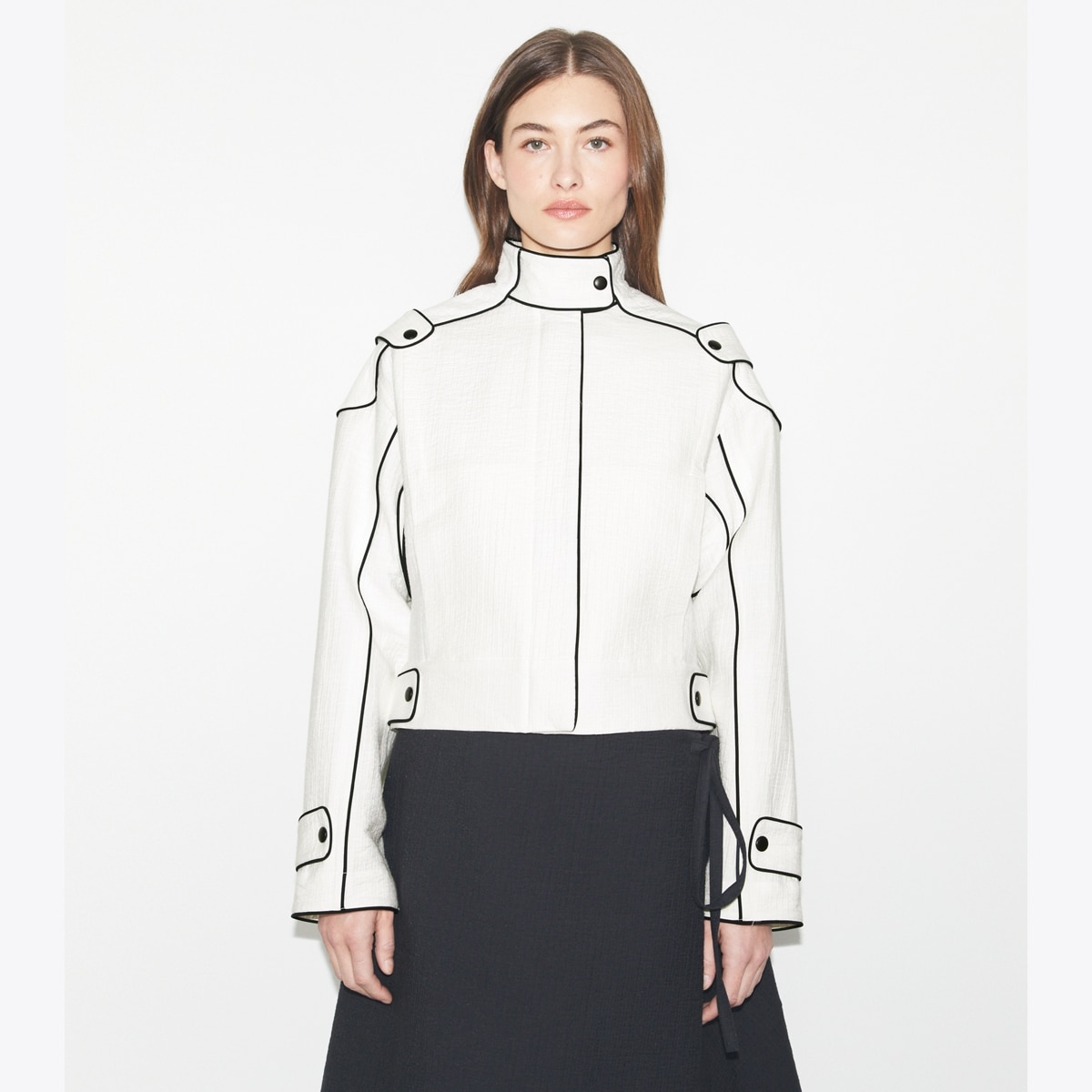 極美品24SS Theory AIRY COTTON SHEER BOMBER Cotton Bomber Jacket: Women's Designer Jackets | Tory Burch