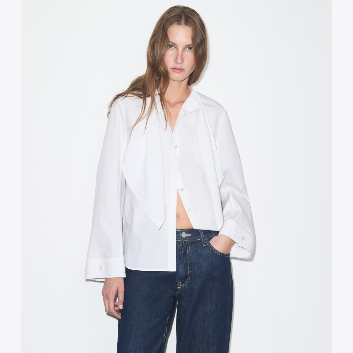 COTTON BOW BLOUSE - thumbnail 2