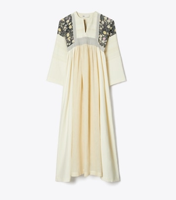 Tory Burch designer coverups Cotton Caftan in French Cream front
