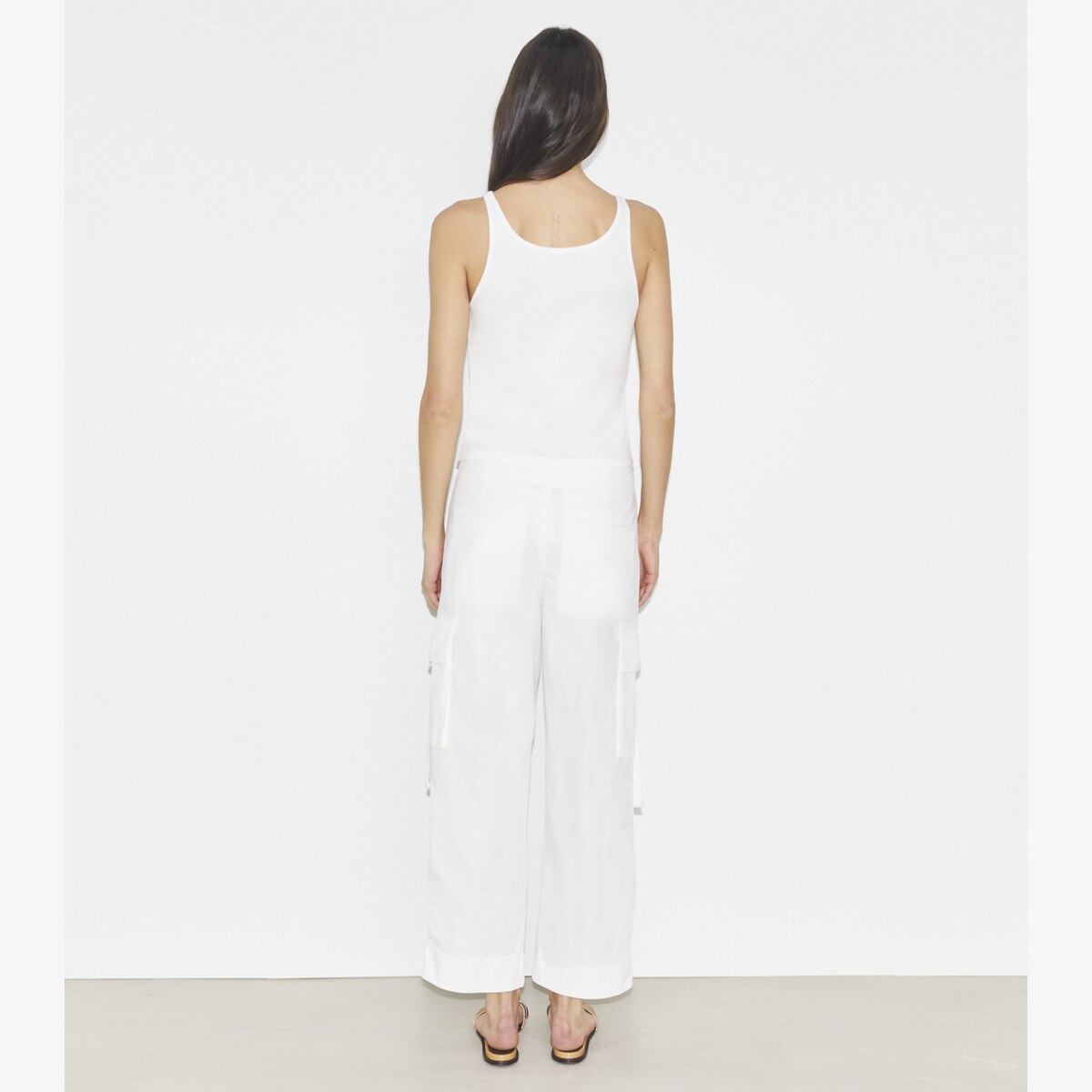 【Tory Burch】コットンカーゴパンツ ホワイト Wide-Leg Cotton Pants: Women's Designer Bottoms | Tory Burch