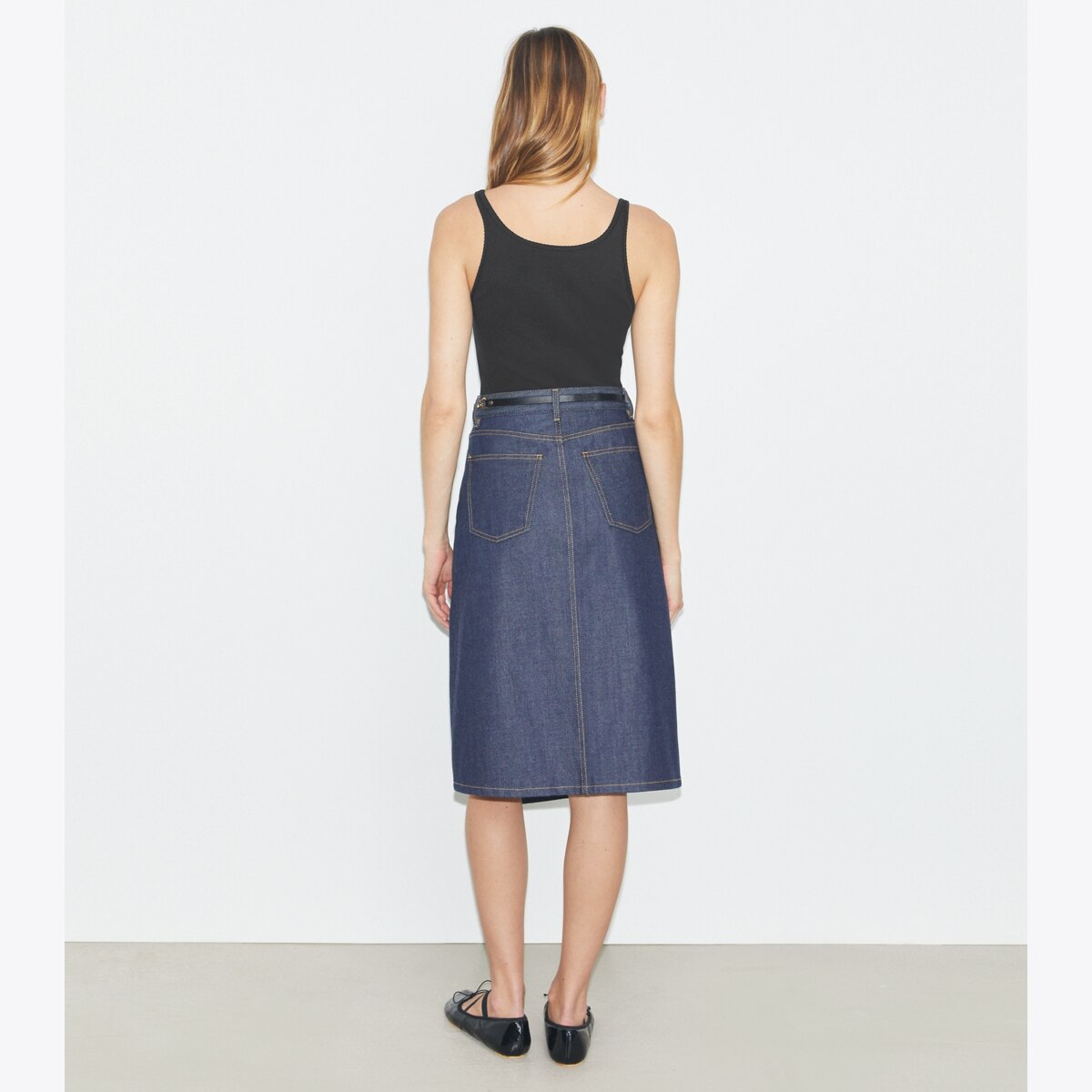 Cotton Denim Skirt: Women's Designer Bottoms | Tory Burch