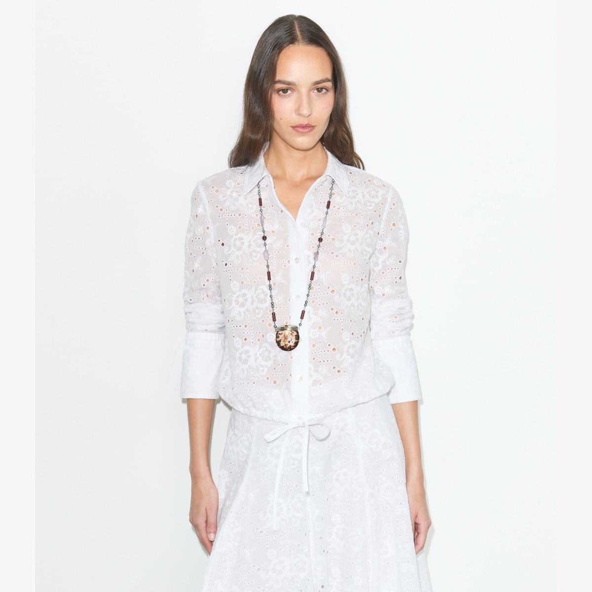 COTTON EYELET BLOUSE - thumbnail 2