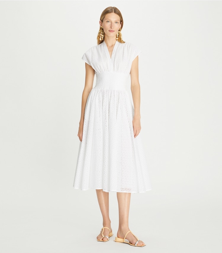 Cotton Eyelet Dress: Women's Designer Dresses | Tory Burch