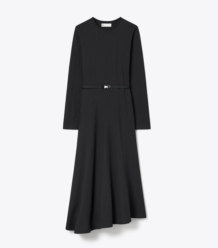 Tory Burch designer dresses Cotton Flared Dress in Black front