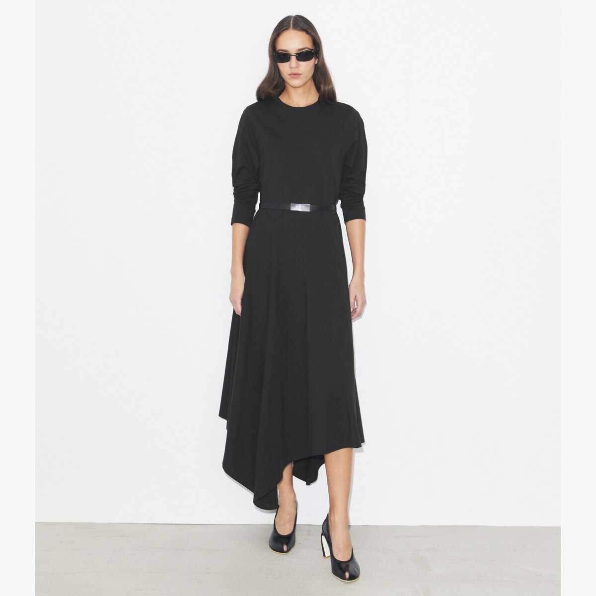 Tory Burch Women's Cotton Flared Dress in Black, size S Tory Burch Women's Cotton Flared Dress in Black, size S
