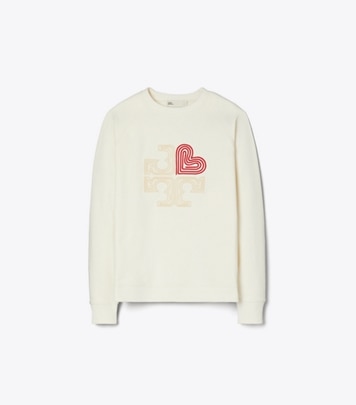 TORY BURCH ポロロゴセーター Tモノグラム コットン ポインテール ジップポロシャツ: レディース