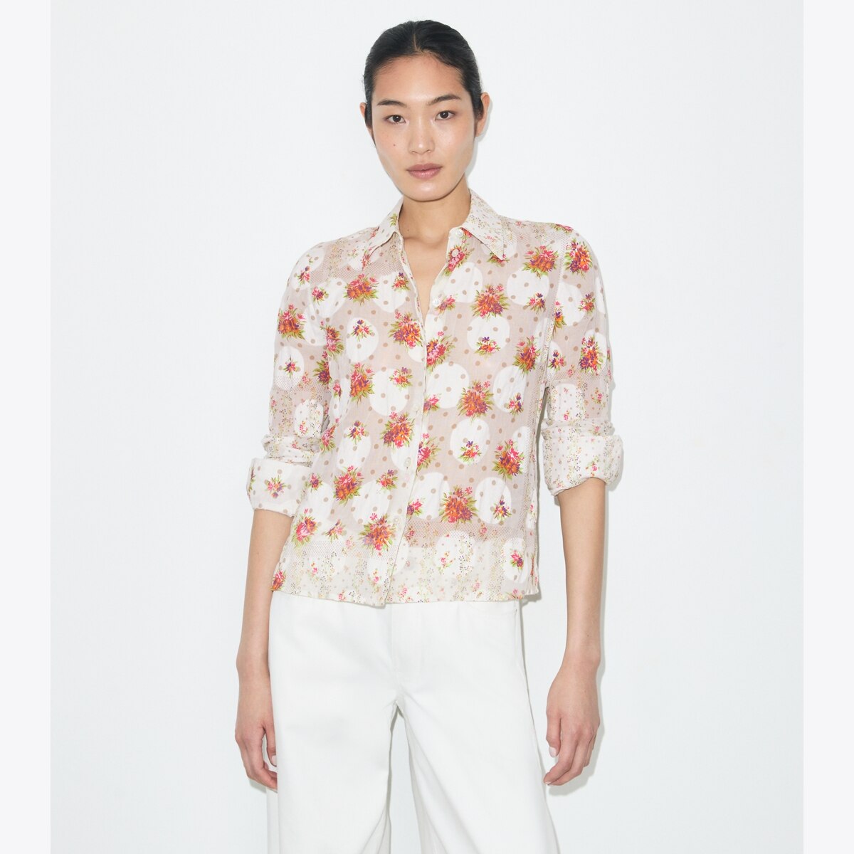 COTTON JACQUARD SHIRT - thumbnail 2