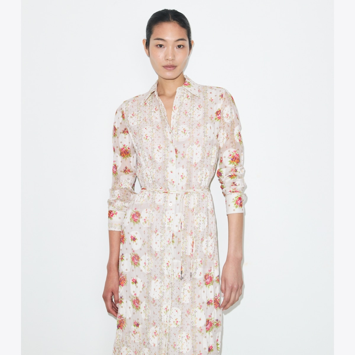 COTTON JACQUARD SHIRTDRESS - thumbnail 5