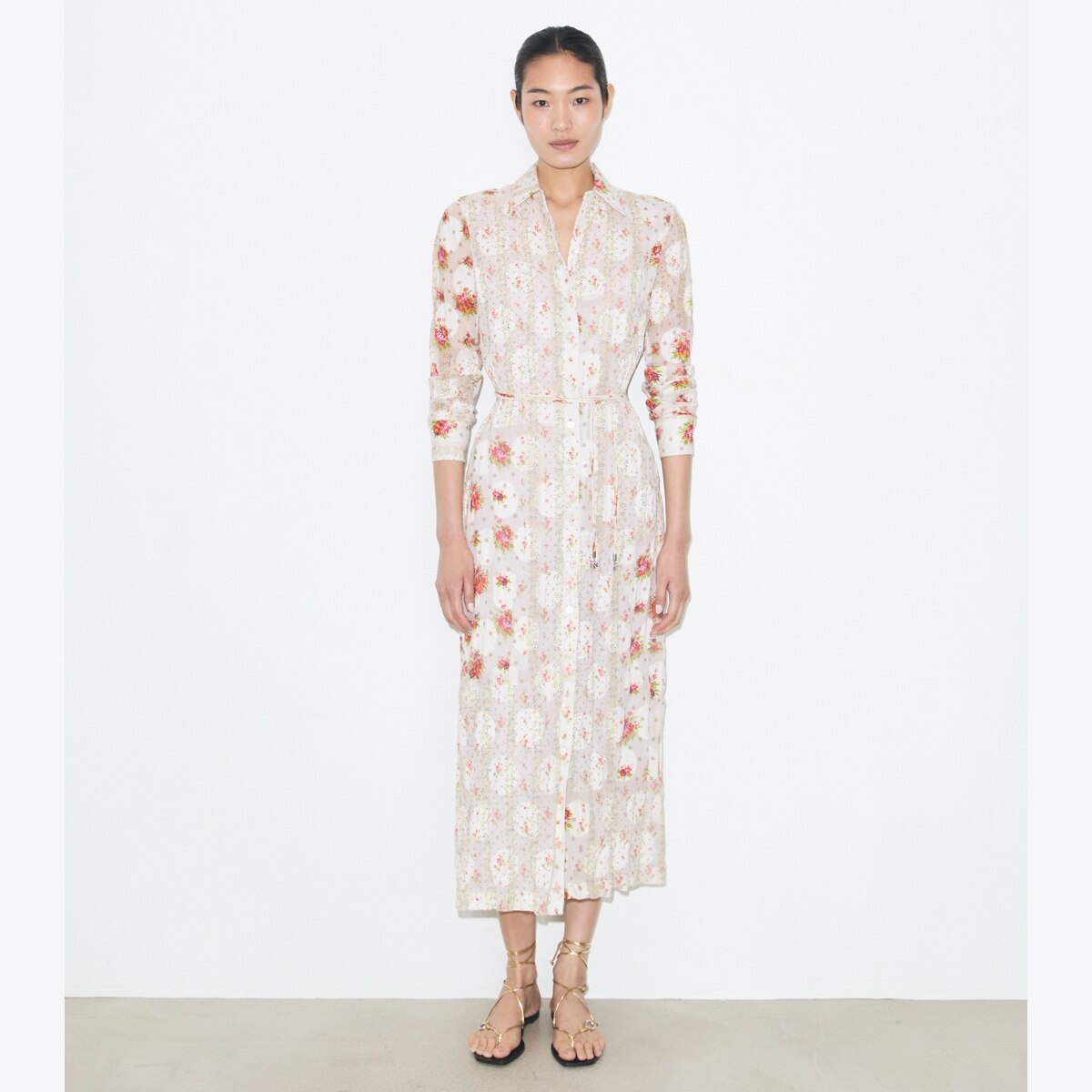 COTTON JACQUARD SHIRTDRESS - thumbnail 2