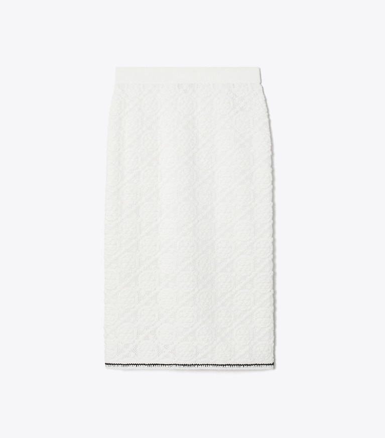Tory Burch designer ボトムス ロゴ レーススカート in White front