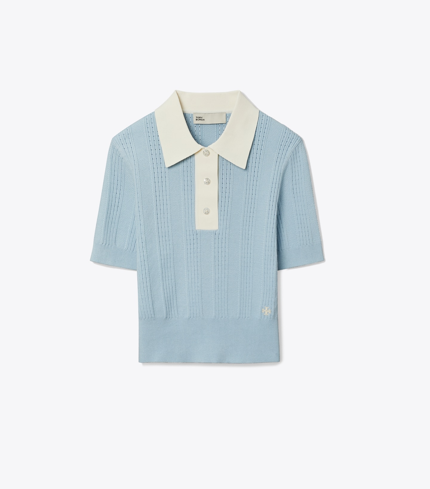 Cotton Pointelle Polo