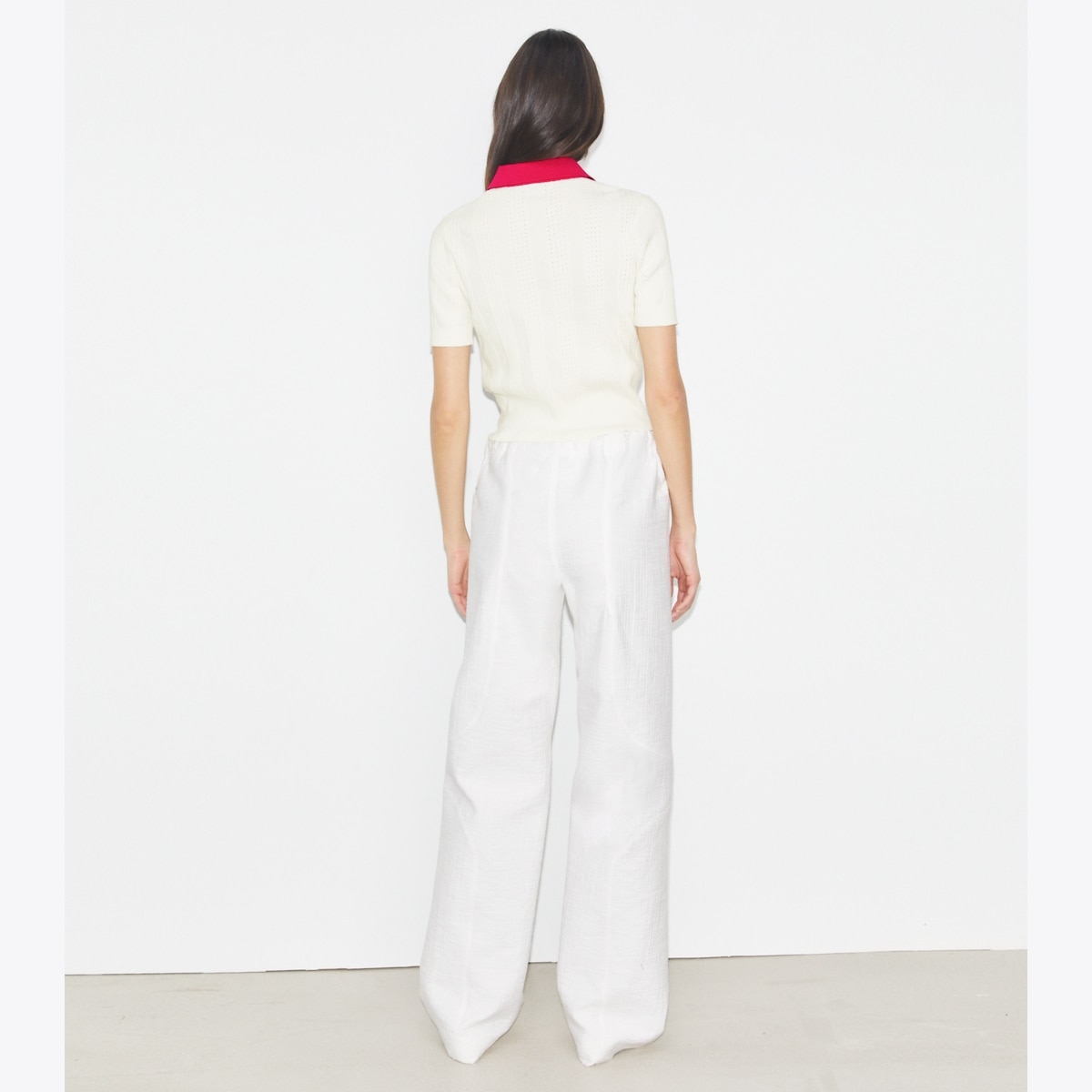 Cotton Pointelle Polo: Women's Designer Sweaters | Tory Sport