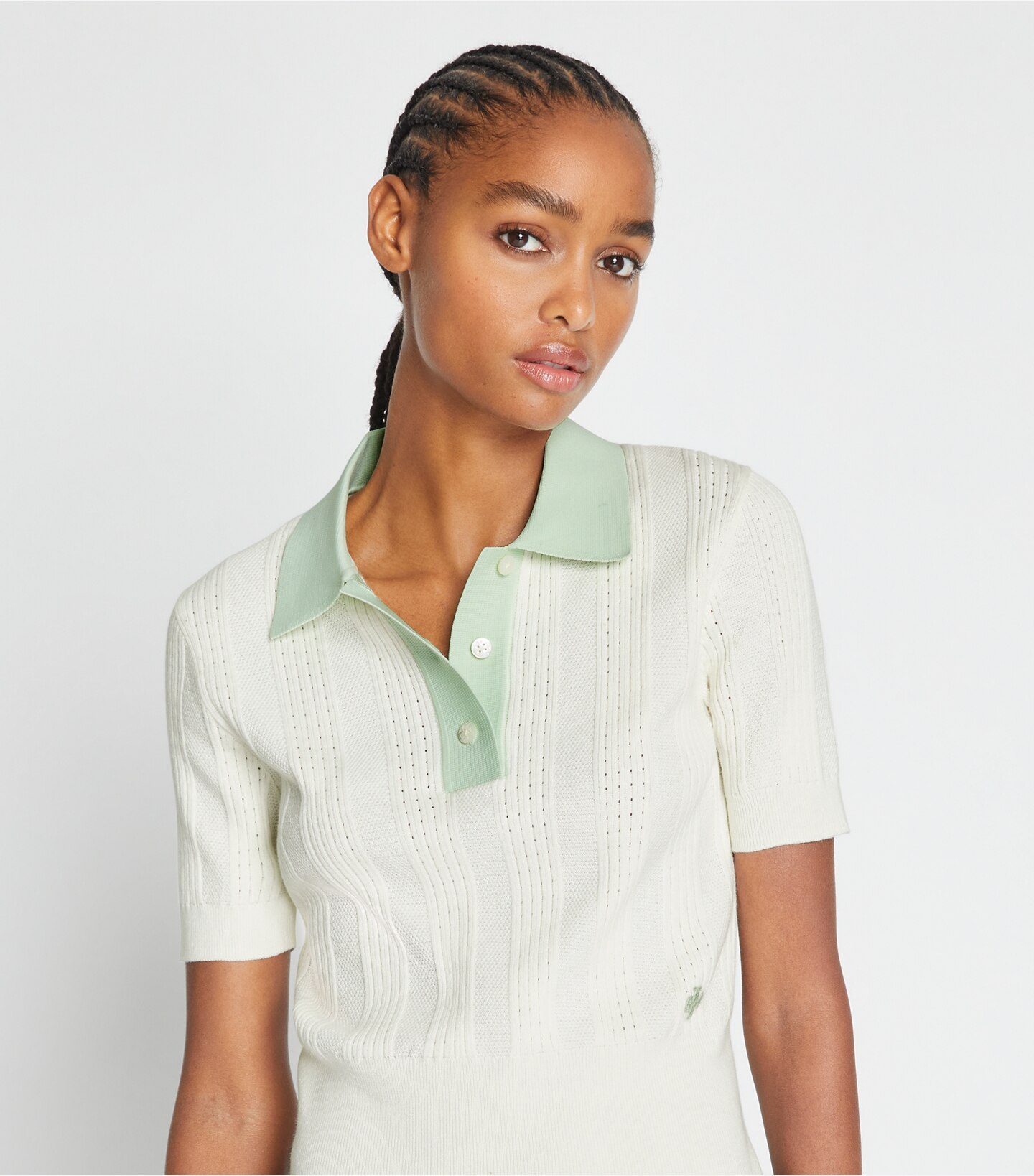 Cotton Pointelle Polo