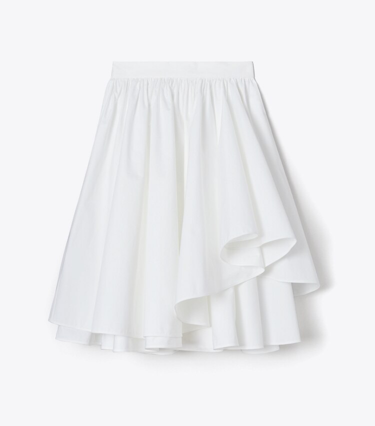 Tory Burch designer bottoms Cotton Poplin Ballet Skirt in White front