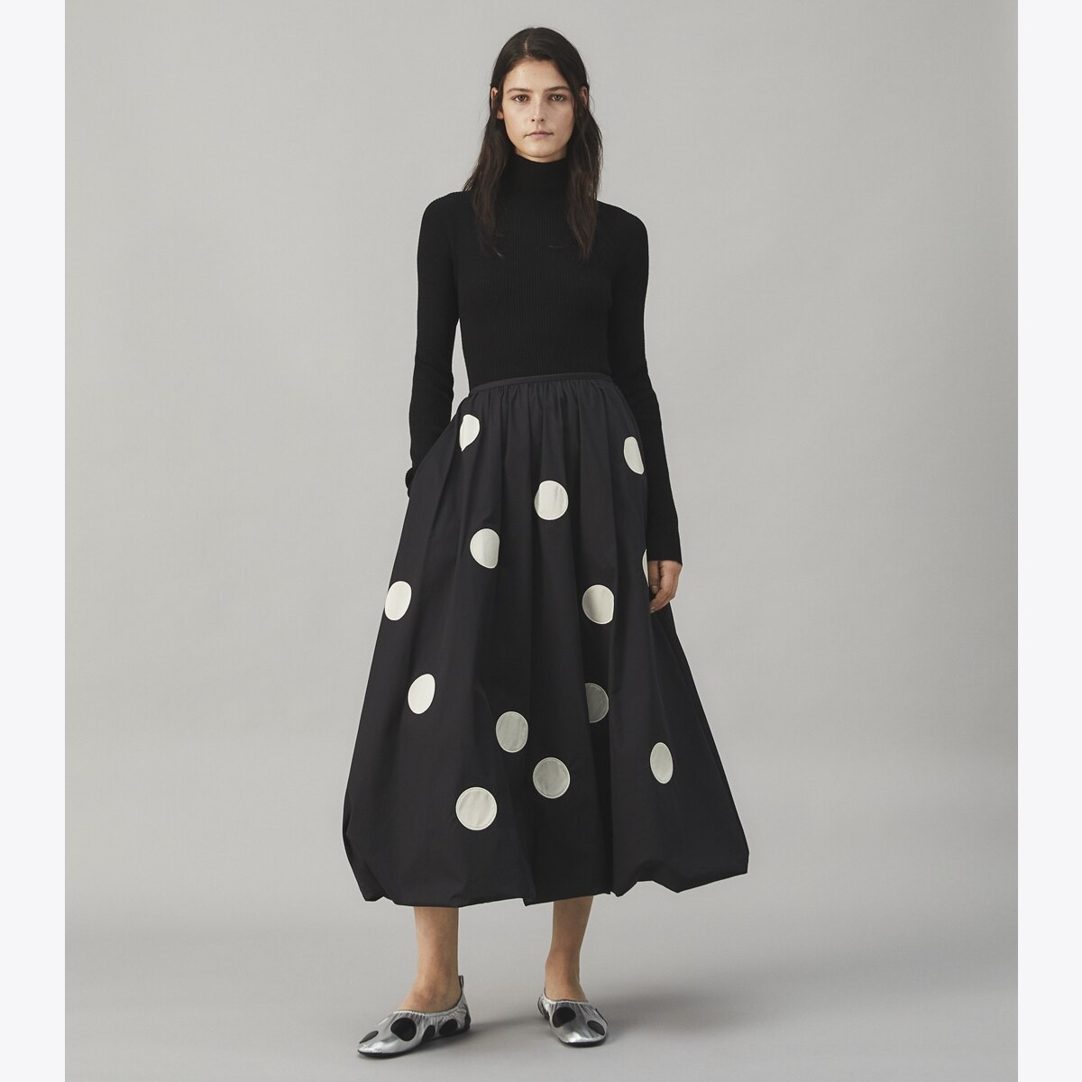 Cotton Poplin Bubble Skirt: Women's Designer Bottoms | Tory Burch