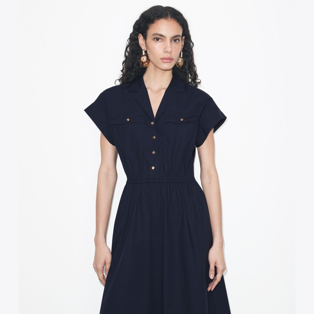 tory burch embroidered poplin dress Tory Burch Embroidered Poplin Dress