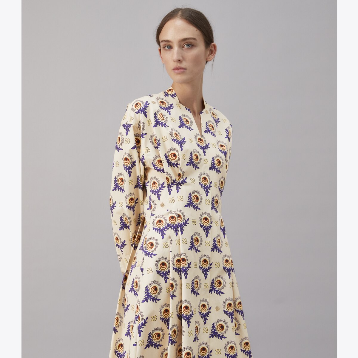 TORY BURCH ワンピース 服 Cotton poplin midi dress957708 cotton-poplin-shirtdress-on-