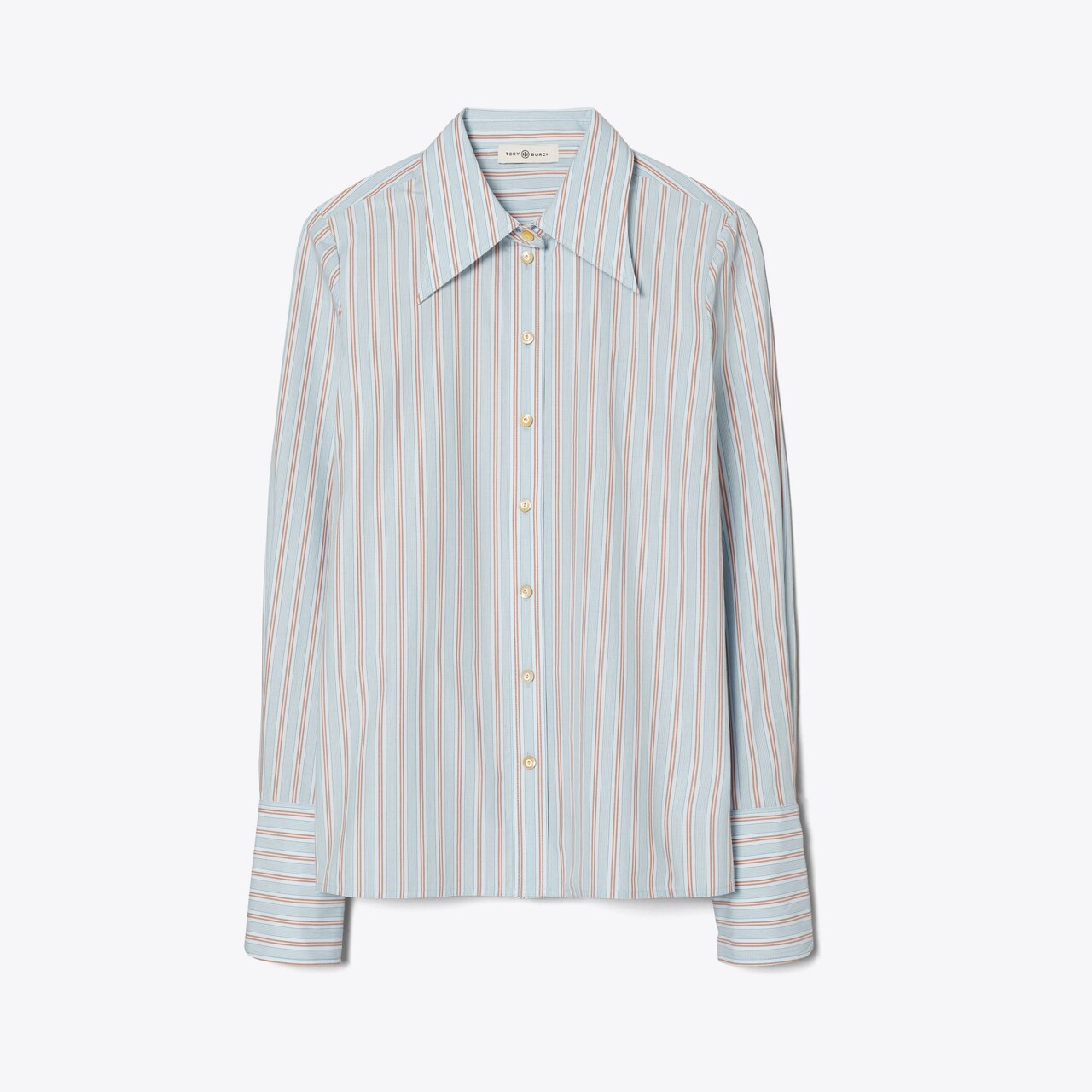 Cotton Poplin Striped Shirt