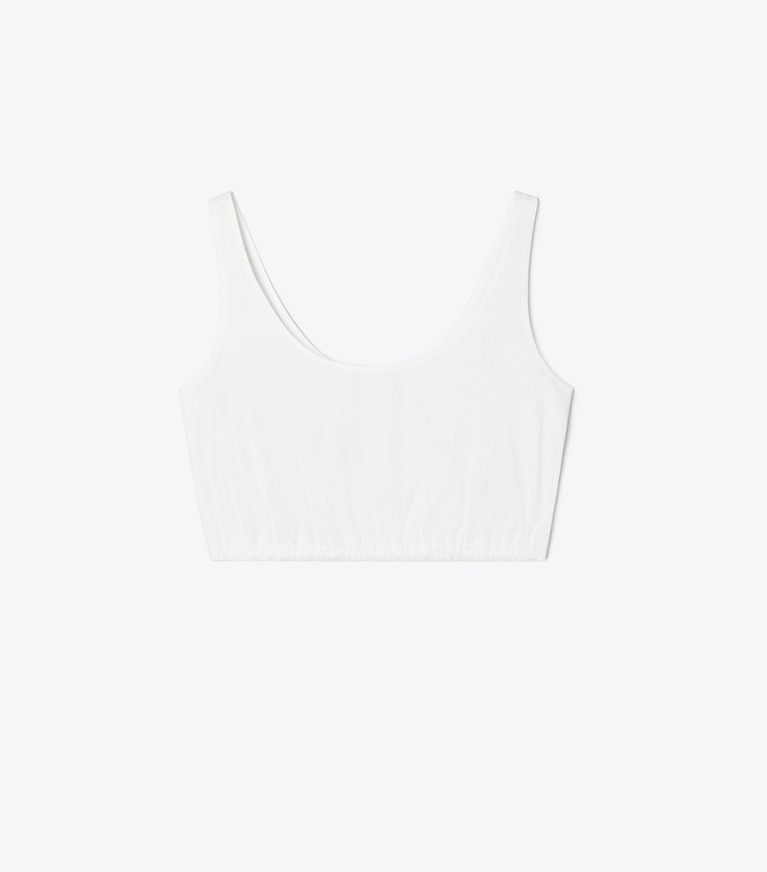 Tory Burch designer coverups Cotton Poplin Top in White front