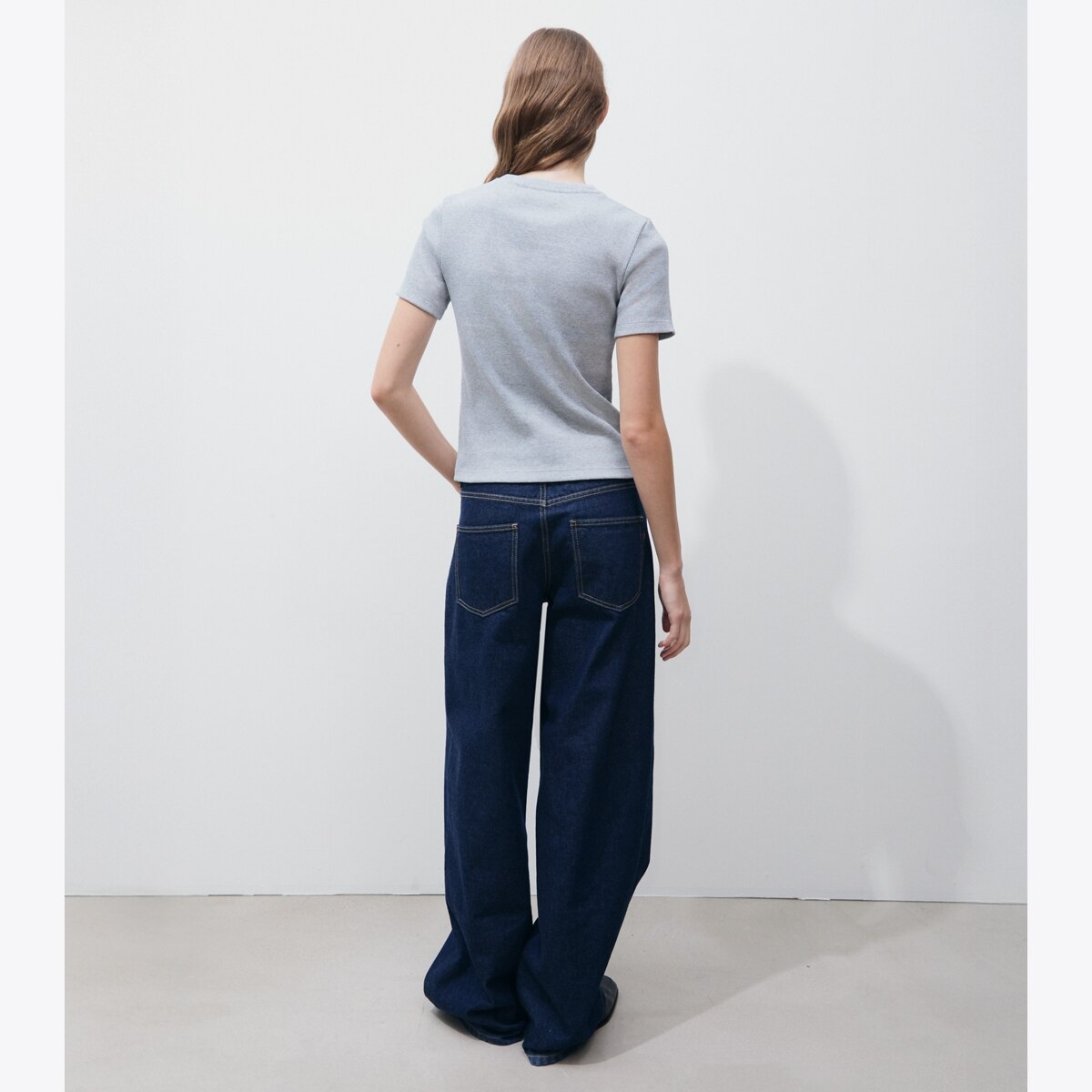 COTTON RIBBED T-SHIRT - thumbnail 5