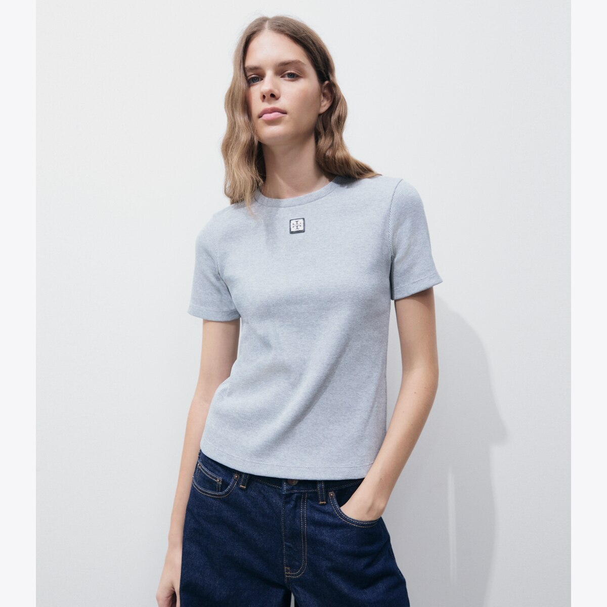 COTTON RIBBED T-SHIRT - thumbnail 2