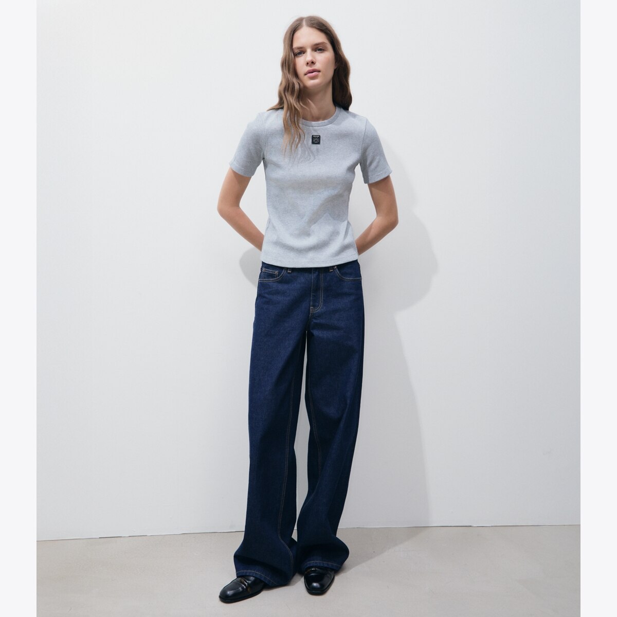 COTTON RIBBED T-SHIRT - thumbnail 3