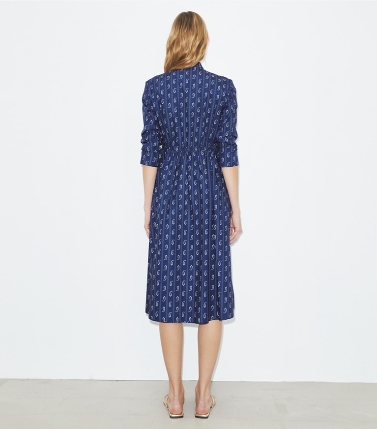 Tory Burch designer カバーアップ コットン シャツドレス in Blue Paisley front