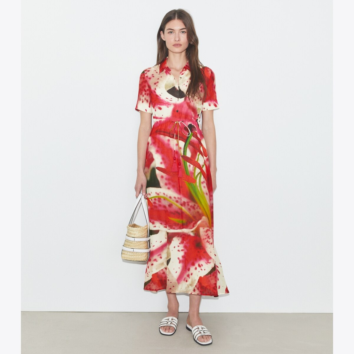 ワンピース TORY BURCH Cotton short dress Short Beach Dress: Women's Designer Coverups | Tory Burch