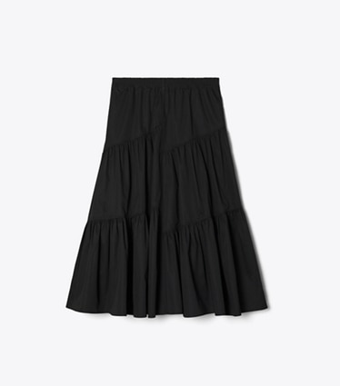 Tory Burch designer coverups Cotton Skirt in Black front