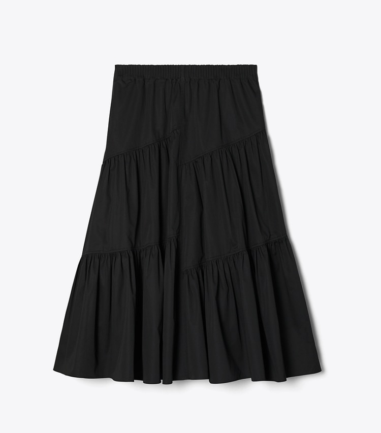 Tory Burch designer coverups Cotton Skirt in Black front