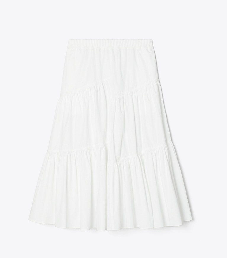 Tory Burch designer coverups Cotton Skirt in White front