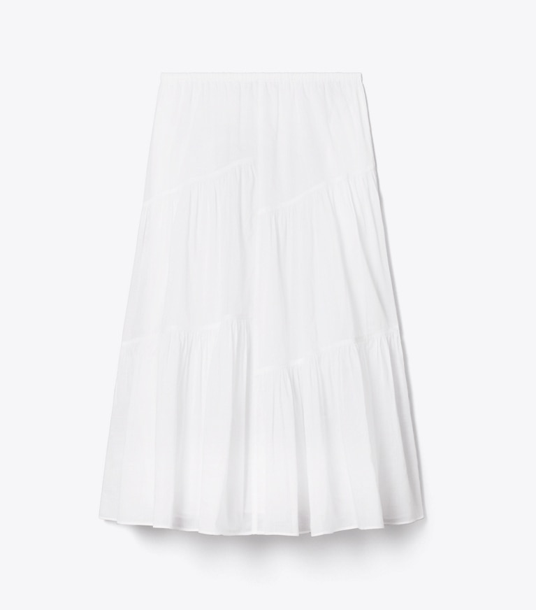 Tory Burch designer coverups Cotton Skirt in White front