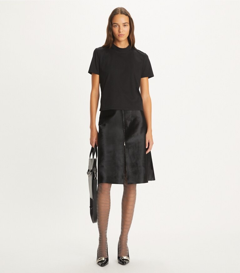 Tory Burch designer tops Cotton T-Shirt in Black front