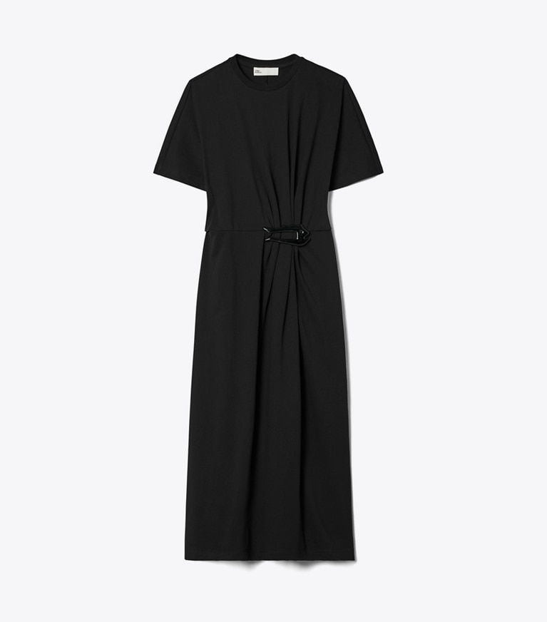 Tory Burch designer dresses Cotton T-Shirt Dress in Black front