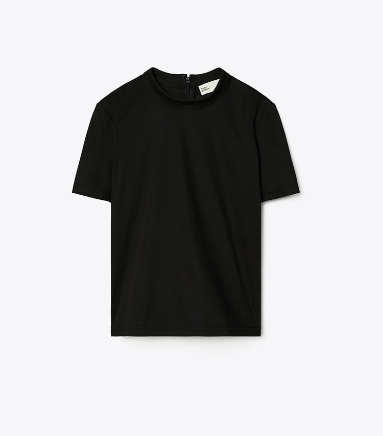 Tory Burch designer tops Cotton T-Shirt in Black front