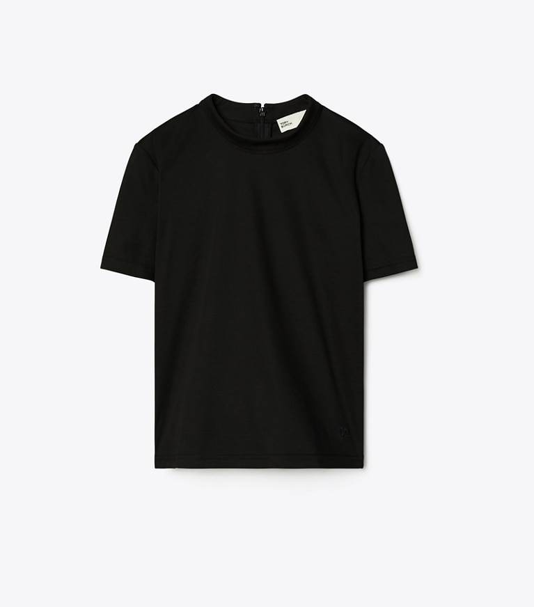 Tory Burch designer tops Cotton T-Shirt in Black front