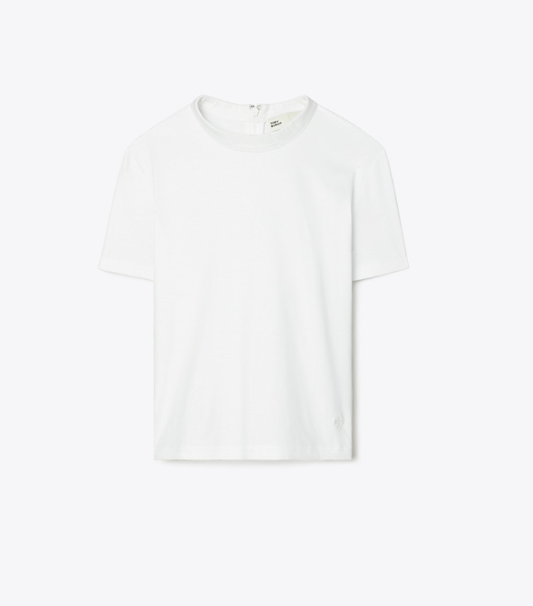 Tory Burch designer tops Cotton T-Shirt in White front